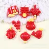 Série de Ano Novo e Festival da Primavera Cola de Creme DIY Grampo de Cabelo Elástico de Cabelo Adesivos de Geladeira Acessórios de Cabelo Material para Venda por Atacado Sapatos com Furo