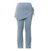 Leggings levanta-glúteos talla grande 100 kg para chicas con curvas, pantalones atléticos adelgazantes de cintura alta, con bolsillos y diseño acampanado estilo falda