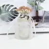 Bolsas de Gasa para Almacenamiento con Patrón de Olas, Productos de Encaje, Empaques Culturales y Creativos, Bolsas para Almacenamiento de Joyería y Artesanía, Bolsas de Tela para Regalo al por Mayor