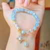 Pulsera de Esmalte Nueva de Dibujos Animados Directo de Fábrica Bienestar en Vivo Estudiante Niños Pulsera de Diamantes de Cristal de Palomitas de Maíz para Mujeres