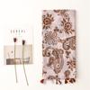 Bufanda de Estilo Étnico Retro Bohemio para Mujer Hilo Bali Algodón Lino Borla Hecha a Mano Polvo Claro Flor de Vid Bufanda Mujer