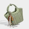 Bolso Canasta Elegante de Alta Calidad 2026 Nueva Moda Bolso Tejido Bolso de Hombro Simple Bolso de Axila Bolso de Mano Bolso de Playa