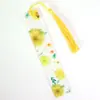 Marcador de páginas acrílico transparente Marcador de páginas de flor Material escolar para estudiantes Papelería Regalos Regalos creativos Estilo popular transfronterizo