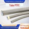 Tubo de Teflon tubo trançado de aço inoxidável com Teflon mangueira metálica tubo químico tubo de Teflon