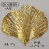 Accesorios de pintura decorativa de hoja de ginkgo azul de oro hueco macizo de hierro, placa plisada, porche, pasillo, fondo, pintura mural de pared