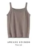 Zhenrong~Moda Consinee Suéter 100% Cachemira Chaleco Camisola Ajustado para Mujer Versátil para el Trabajo Capa Base