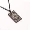 Collar de las Doce Constelaciones Europeo y Americano Transfronterizo Logo Colgante Militar Retro Hombre Tarot Acero Inoxidable Tarot