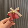 Gorro de Navidad rojo pasador para el pelo niños Niña niña pequeña pasador de Navidad clip accesorios para el pelo tocado Princesa bebé niña