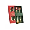Conjunto de Colher e Garfo de Natal Transfronteiriço Boneco de Desenho Animado Aço Inoxidável Papai Noel Criativo Garfo de Frutas Conjunto de Presente