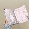 Funda plegable en Y rosa linda de pantalla completa adecuada para iPad mini7/6, cubierta protectora para tableta pro13Air8 con ranura para lápiz