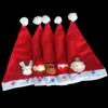 Decorações de Natal dos desenhos animados crianças adultas luminosas applique cap com luz tampa de Natal Red Hat venda quente