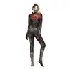 Fantasia de Halloween Esqueleto Zumbi 3D Fantasia Cosplay Cosplay Macacão Simbiótico para Adultos
