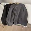 Camiseta de Tacto Súper Suave~ con Bordado de Luna Pequeña a Cuadros Cepillada en Hombro Derecho para Mujer en Otoño e Invierno, Tops de Manga Larga con Efecto Adelgazante, Camisas Base Versátiles