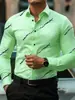 Camisa de Hombre Elástica Transfronteriza para Hombre 2026 Manga Larga Botones Corte Ajustado Tallas Grandes