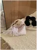 Bolsa transversal estilosa de nicho 2026 verão versátil estampa de bolinhas bolsa de mão requintada para sair compras bolsa para itens diversos