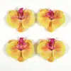 10cm Exquisiteza Cabeça de Flor Orquídea Borboleta Simulada Série de Cores da Primavera DIY Flor Artificial de Látex 3D para Arranjo de Flores, Acessórios de Cabelo e Decoração de Tiara