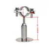 Braçadeira de Tubo Ajustável de Aço Inoxidável 304 com Base Suporte Telescópico para Tubo Clipe para Tubo Braçadeira de Tubo Braçadeira de Tubo Suporte para Tubo Braçadeira