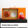 Exquisito Caqui Ruyi Cerâmica Caqui Pote Selado Pequeno Bule de Chá Casamento Doce Presente Gravação a Laser