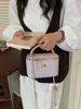 Bolso de Maquillaje Caja de Mano Cadena Francesa Mujer 2026 Nuevo Transfronterizo Tacto de Alta Gama Textura Tejida Bolso de Hombro Único Cruzado