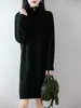 Vestido de Punto de Lana Pura con Patrón Trenzado, Cuello Alto, Media Cremallera, Punto Grueso de Siete Puntos, Falda de Longitud Media, Nuevo Otoño/Invierno 2026