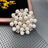 Broche Retro Fashion Sentido Avançado Cravejado com Diamantes Cristal Corsage Anti-corridas Pino Leve Fivela Fixa Acessórios de Vestuário Fivela de Liga