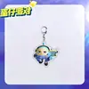 Chaveiro Acrílico Arena Super-Feroz da Festa do Eggman - Pequeno Acessório de Moda Fantasia Preto e Azul para Mochilas e como Presente