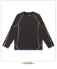 Camiseta Esportiva Offline 299 de Manga Longa para Homens e Mulheres, Secagem Rápida Respirável Bloco de Cores Costura Contrastante Gola Redonda Moletom Tendência