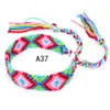 Popular en Europa y América: Pulseras Tejidas Arcoíris Hechas a Mano en Estilo Étnico Nepalí, Venta al por Mayor de Joyería