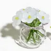 Zibo Vidro Nicho Moda Buquê de Pássaro Arranjo de Flores Enfeites de Vidro Buquê de Flores Eternas Presente Decoração de Mesa