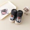 Zapatos calcetín de terciopelo cálido para bebé de invierno, zapatos para interiores y exteriores para niños, suelas de goma, zapatos para suelo fresco, zapatos de moda de dibujos animados para niños y niñas