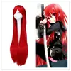 Peruca Cosplay/Fairy Tail Elusha/Shona Vermelha Longa Lisa 100cm