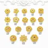 Base de Flor Banhada a Ouro 18K com Pétalas Vazadas, Tampa de Flor para Pulseira Colar DIY, Contas Espaçadoras, Materiais de Contas de Cristal
