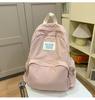 Mochila de Gran Capacidad Estilo Coreano Nuevo Mochila Escolar para Estudiantes Linda a la Moda Casual Color Sólido Simple para Viaje