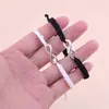 Pulsera de pareja tejida a mano de venta caliente transfronteriza, pulsera simple ajustable de nudo plano, fabricante