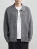2026 Suéter Cardigan Abrigo Otoño/Invierno para Hombre Solapa Nueva Casual Solapa Americana Tejido Holgado Moderno