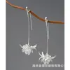 Nuevos Pendientes Estilo Antiguo MengHui Estilo Chino Nuevo Estilo de Alta Gama Aguja de Plata 925 Estilo Nacional Pendientes Hechos a Mano para Mujer