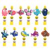 Bonito Dos Desenhos Animados Oceano Série Mundial Caneta De Borracha Macia Frisado Diy Acessórios Beads Destacável Contas Queimadas Contas Atacado