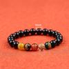 Pulseira de Ágata Vermelha Cinco Vias Deus da Riqueza ano de nascimento Pulseira de Obsidiana Cinco Vias Deus da Riqueza pulseira de casal para homens e mulheres