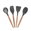 Utensílios de cozinha de silicone, quatro peças, antiaderente, fogão, pá, colher, conjunto de utensílios de cozinha de silicone, especial, resistente a temperaturas, ferramenta de cozinha
