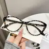 Populares Gafas de Moda Cat-Eye de Marco Grande Ultra-Ligeras Tr90 Monturas de Gafas Retro para Mujer Monturas Transfronterizas para Hombre Venta al por Mayor Versátiles