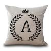 Capa de almofada de linho com letras em inglês para decoração de casa, capa de almofada para sofá, fabricante para Amazon Aliexpress