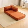 Sofá de Tela, Sofá Sencillo para Sala de Estar para Apartamentos Pequeños, Casas de Alquiler, Sofá Reclinable Individual o Doble, Sofá Cama Plegable de Doble Propósito para Ensamblar