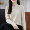 Nuevo Suéter de Punto Hueco Medio Alto Otoño/Invierno 2026 para Mujer, Suéter Holgado Talla Plus, Elegante Top de Manga Larga para Dama