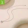 Collar con Colgante de Herradura de Protección de Diseño Original, Estilo Unisex, Cadena para Clavícula de Cobre con Baño de Platino en Forma de U