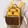 Mochila leve multi-bolsos transfronteiriça, resistente ao desgaste, repelente à água, versátil para o dia a dia e viagens, mochila feminina diária de grande capacidade