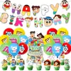 Em Estoque Decoração de Festa de Aniversário Tema Crayon Shin-chan Banner Topper de Bolo Conjunto de Balões