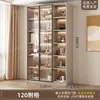 Librero para el Hogar con Puertas de Cristal Integrado Sala de Estar Pared Completa Gabinete de Almacenamiento Personalizado de Lujo Exhibición de Figuras
