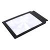 Lupa Portátil Marco Negro Superficie Suave A4 Lectura para Personas Mayores Portátil PVC Plana Página Completa Lupa Fresnel 3 Veces