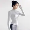 Roupas Esportivas Roupas de Yoga Top Roupas de Secagem Rápida Jaqueta Esportiva Feminina para Exterior Profissional Treinamento de Corrida Roupas de Fitness