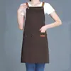 Delantal impermeable y a prueba de aceite especial para catering logo personalizado cocina hogar repostería ropa de trabajo para hombres estilo nuevo cocina mujeres